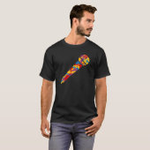 Vette Camo Pattern-microfoon T-shirt (Voorkant volledig)