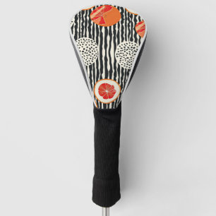Vette citrus schijf strepen (1) golfheadcover
