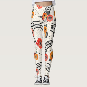 Vette citrus schijf strepen (2) leggings