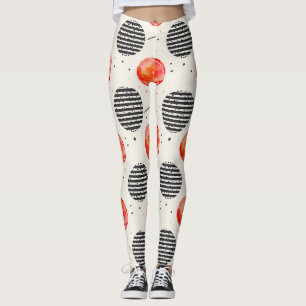 Vette citrus schijf strepen (5) leggings