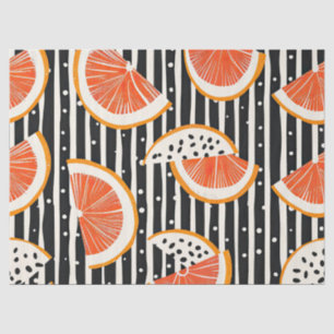 Vette citrus schijf strepen (8) tissuepapier