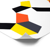 Vette, coole, trendmatige, unieke, moderne geometr poster (Hoek)