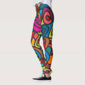 Vette en kleurrijke Swirly Design Leggings (Links)