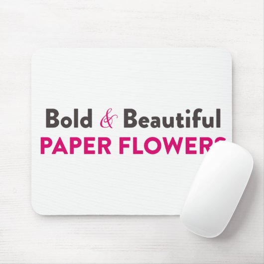 Vette en mooie papierbloemen - Mat voor vormen Muismat (Met muis)