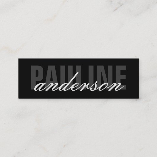 Vette en Mooie Tekst Mini Visitekaartje (Voorkant)