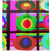 Vette en waanzinnige hedendaagse Artsy-cirkels Douchegordijn (Voorkant)