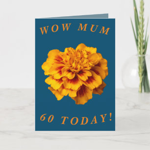 Vette Floral 60th Birthday Kaart voor moeder