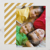 Vette Gold Holiday-kaart Feestdagenkaart (Voorkant / Achterkant)