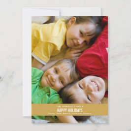 Vette Gold Holiday-kaart Feestdagenkaart