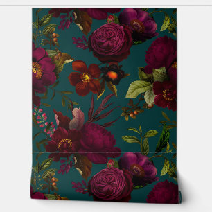 Vette Gotische Nacht Moody Bloemen Wallpaper Behang