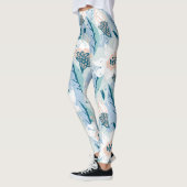 Vette hand geschilderd bloemig  leggings (Links)