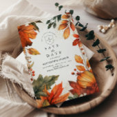 Vette Herfst Bladeren Trouwen Save The Date