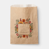 Vette Herfst Bloemen Grens Herfst bruiloft Bedankzakje (Voorkant)