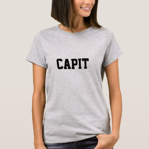 Vette hoofdletter tekst t-shirt
