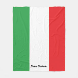 Vette Italiaanse vlag van Italië Gepersonaliseerde Fleece Deken