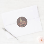 Vette kerstboomnaam Roos Gold Diamond Ronde Sticker (Envelop)
