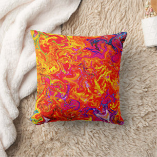 Vette kleuren abstract ontwerp kussen