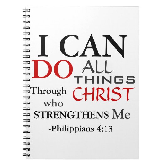 Vette kleuren PHILIPPIANS 4:13 Notitieboek (Voorkant)