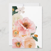 Vette kleurrijke Floral | De uitnodiging (Achterkant)