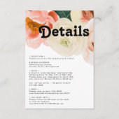 Vette kleurrijke Floral | Details QR-code Informatiekaartje (Voorkant)