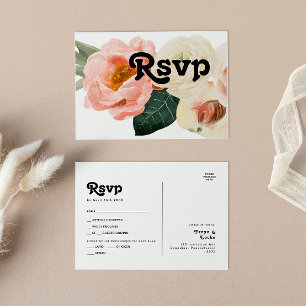 Vette kleurrijke Floral Menu Choice RSVP-Briefka