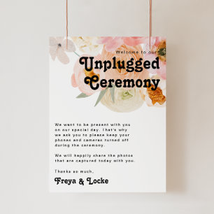 Vette kleurrijke Floral Ontgrendelde Ceremonie Poster