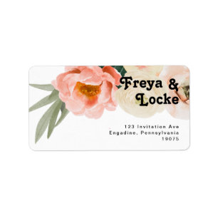 Vette kleurrijke Floral RSVP-retouradres bruilof Etiket