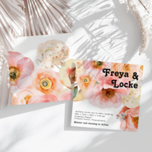 Vette kleurrijke Floral Uitnodiging tot weddensc