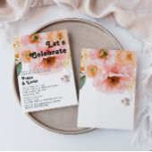 Vette kleurrijke Floral | Uitnodiging vieren