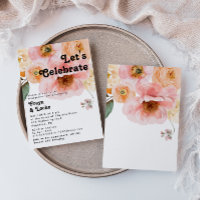 Vette kleurrijke Floral | Uitnodiging vieren