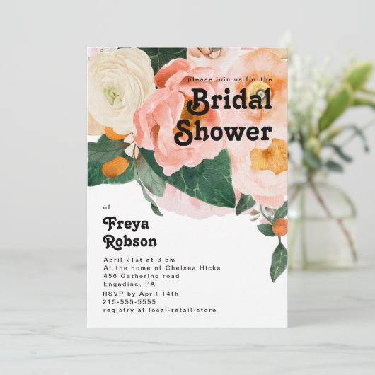 Vette kleurrijke Floral | VRIJGEZELLENFEEST Kaart (Staand voorkant)