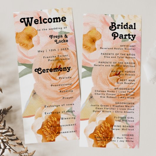 Vette kleurrijke Floral | Weddenschap-programma Programma