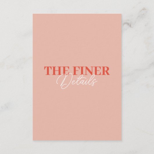 Vette kleurrijke Retro Funky Modern Wedding Detail Informatiekaartje (Achterkant)