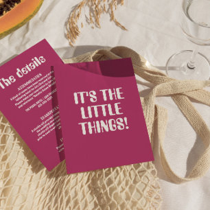 Vette kleurrijke Retro Groovy Moderne bruiloft Det Informatiekaartje