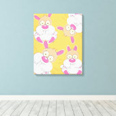 Vette Konijn Canvas Afdruk (Insitu (Houten vloer))