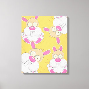 Vette Konijn Canvas Afdruk