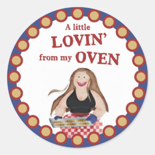 Vette leotard bakker met koekjes bakken sticker
