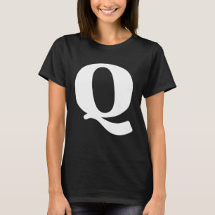 Vette Letter Q Alfabet Tekens Grote Lettertype Ho T-shirt