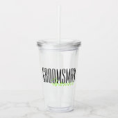 Vette letters "Groomsman" Aangepaste bruiloft Acryl Drinkbeker (Voorkant)