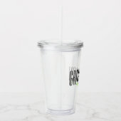 Vette letters "Groomsman" Aangepaste bruiloft Acryl Drinkbeker (Rechts)