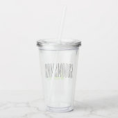 Vette letters "Groomsman" Aangepaste bruiloft Acryl Drinkbeker (Achterkant)