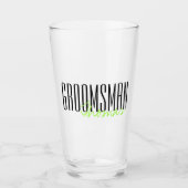 Vette letters "Groomsman" Aangepaste bruiloft Glas (Voorkant)