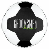 Vette letters "Groomsman" Aangepaste bruiloft Voetbal (Voorkant)