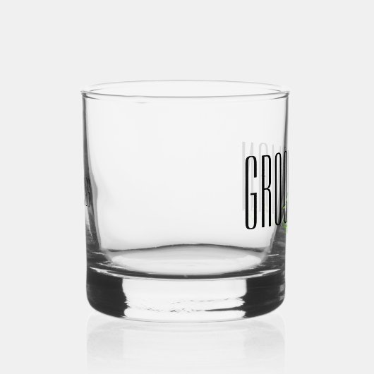 Vette letters "Groomsman" Aangepaste bruiloft Whisky Glas (Rechts)