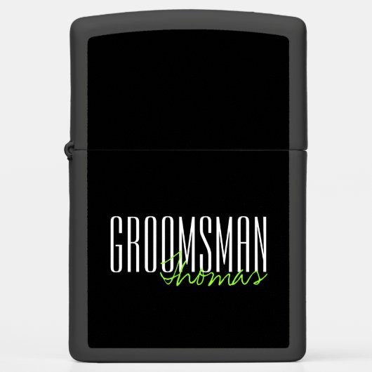 Vette letters "Groomsman" gepersonaliseerd (Voorkant)