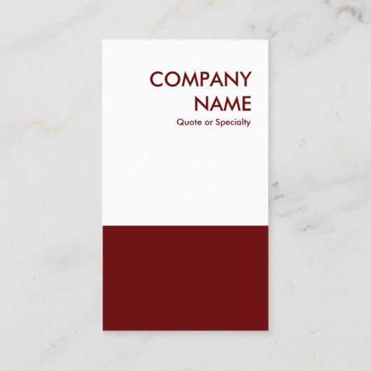 vette maroon visitekaartje (Achterkant)