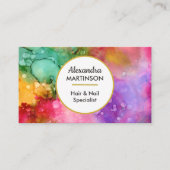 Vette moderne Abstracte Waterverf Visitekaartje (Voorkant)