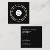 Vette moderne constructie vierkante visitekaartje (Voorkant / Achterkant)