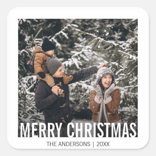 Vette moderne kerstfeestdag Stickers (Voorkant)