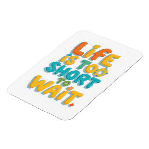 Vette motivatie quote speelse stijl magneet